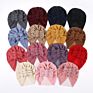Autumn Soft Warm Beanies Photography Props Infant Headwraps Baby Hats Solid Faux Cashmere Hat Turban with Bows