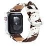 Autumn Women Girls Genuine Horse Hair Leopard Leather Strap for Apple Watch Series 7 41Mm and 45Mm Band