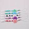 Baby Girl Boy Silicone Teething Holder Soother Bead Infant Dummy Clip Pacifier Chain Chew Toy Nipple Strap