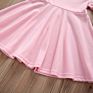 Baby Girl Cotton Dress Girls Short Sleeve Soild Color Dresses Boutique Girls Skirts