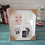 Baby Hand and Foot Print Mud Baby Hundred Days Souvenir Footprints One Year Old Gift Baby Frame