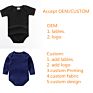 Baby Long-Sleeve Bodysuit Romper with Plain Simple Knitted