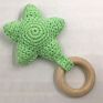 Baby Rattle Teething Toys Crochet Nursering Baby Play Gym Star Teether Toy with Wood