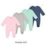 Bamboo Spandex Fiber Baby Footed Romper Long Sleeve Infant Solid Color Zipper Organic Bamboo Romper