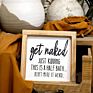 Bathroom Sign Home Decor Sign Wood Decorative Framed Wall Plaque Sign