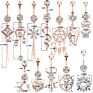 Beach Gold/Silver Plated Stainless Steel Body Piercing Jewelry Women Star Crystal Moon Pendant Belly Button Rings Barbell