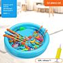 Beach Kids Plastic Lightfish Fishing Rods Glow Fish Magnetic Fishing Game Set for Children