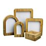 Beautiful Blank Sublimation Bamboo Photo Frame with Double Inserted Aluminum Sheet