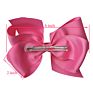 Big 6" Hair_Bows Clips Solid Color Grosgrain Ribbon Larger Hair Bows Alligator Clips Hair Accessories for Baby Girls Infants