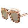 Big Diamond Sun Glasses Square Colored Shades Women Oversized Sunglasses Retro Top Crystal Trend Rhinestone