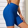 Biker Shorts Yoga Jogger Jacquard Bubble Scrunch Shorts High Waist Biker Shorts Women