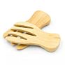 Biumart Eco-Friendly Salad Hands Bamboo Slad Server Set Simple Salad Tools Hand Sever Set