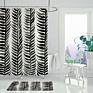 Black and White Striped Shower Curtain Geometric Waterproof Mildew Resistant Black and White Shower Curtain
