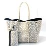 Blush Snake Neoprene Tote Bag Women Shoulder Bag With