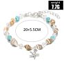 Bohemia Turquoise Anklets for Women Starfish Pendant Conch Shell Beach Foot Jewelry Retro Anklet Jewelry