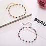 Bohemian Colorful Eye Beads Anklets for Women Gold Color Ocean Beach Ankle Bracelet Foot Leg Chain Jewelry