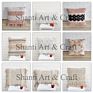 Boho Style Decorative Pillow Cover Embroidered Tufted Pillows Cushions Cotton Khakhi Brown Cushion Cover Sham