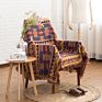 Boho Woven Polyester Cotton Vintage Retro Throw Blanket with Tassel