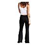 Boot Cut Jeans Women's Flared Button Jeans Slimming Pants High-Waist Women's Denim Trousers