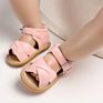 Boutique Solid Woven Leather Baby Sandals for Girls