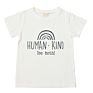 Boys' Short Sleeve T-Shirt with Rainbow Cotton Top Girls' Wear 1-8 Years Old Children's White T-Shirt