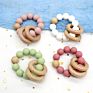 Bpa Free Baby Wooden Toys Teether Infant Baby Rattle