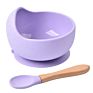 Bpa Free Silicone Suction Baby Bowls, Silicone Bowl Set with Spoon, Microwave and Dishwasher Safe Silicone Suction Plate