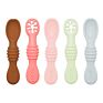 Bpa Free Toddler First Training Self Feeding Utensils Set Baby Led Weaning Utensils Silicone Baby Fork and Spoon