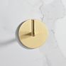 Brass Hanging Bedroom Creative Door Coat Hat Hook Bathroom Brushed Golden Free Punch Paste Hooks