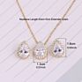 Bridesmaid Wedding Jewelry Sets 2Pcs Water Drop Zircon Pendant Necklaces Stud Earrings Bridal Party Set