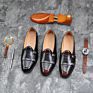 British Buckle Style Office Dress Shoes Original Retro Casual Leather Loafer Shoes for Men