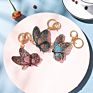 Butterfly Alloy Diamond Key Chain Gold Plated Gift Key Chain