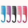 Buy Barber Braiding Large Plastic Resin Curly Widetooth Wide Teeth Tooth Detangling Shower Hair Comb Set with Hook Logo