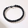 Byzantine Chain Bracelet Stainless Steel Link 18K Gold Silver Black Hip Hop Bracelet for Men Gentlemen