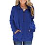 C00004 Explosive Kangaroo Pocket Half Zipper Long Sleeve Solid Color Hooded Sportswear Jogging Sportswear