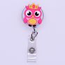 Cartoon Butterfly Insect Night Owl Holder Clips Badge Holder for Student Nurse/Worker Card Holder Reels Yougster Gift