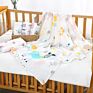 Cartoon Printing 100% Organic Cotton Muslin Baby Swaddle Blanket