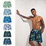 Cartoon White Cute Mens Boys Swim Shorts with Mesh Liner