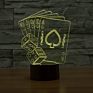 Casino Poker Dice Light 3D Illusion Nightlight Table Desk Bedroom Bedside Lamp Decoration 5V Usb Color Change Mood Lamp