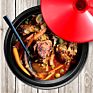 Casserole Slow Cooker 2.4 Qt Slow Cookware Tagine Cooking Pot Ceramic Moroccan Tagine Pot