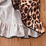 Casual Wear Baby Girl Fall Dress Children Leopard Prints Dresses Flare Sleeve Frock Design for Little Girls