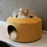 Cat Sleeping Original Design Space Capsule Cat Bed Nordic Felt Net Red Star Vacant Cat Cave Bed