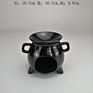 Ceramic Black Cauldron Tealight Candle Holder Essential Incense Aroma Diffuser Oil Burner