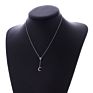 Chain Tassel Necklace 925 Sterling Silver Bling Zircon Star Moon Pendant Necklace