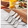 Cheese Knife Set 4 Pcs Stainless Steel Cheese Knife Fork Shaver Spreader for Soft Hard Cheese Charcuterie Cutlery