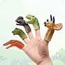 Children Early Educational Animal Toys Silicone Dinosaur Finger Puppet Set