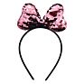 Children's Festival Headband,Double Sided Sequins Bow Girls Hair Band