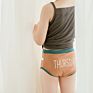 Children's Underwear Boys Girls One Week 7 Days Cartoon Letter Combed Cotton Multi Color Cantrast Color Binding Briefs