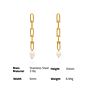 Chris April Jewelry 316L Stainless Steel Pvd Gold Plated Freshwater Pearl Horseshoe Buckle Chain Earring