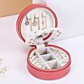 Circular Jewelry Storage Case Portable Travel Jewelry Organizing Case Small Earrings Ring Lipstick Storage Box
